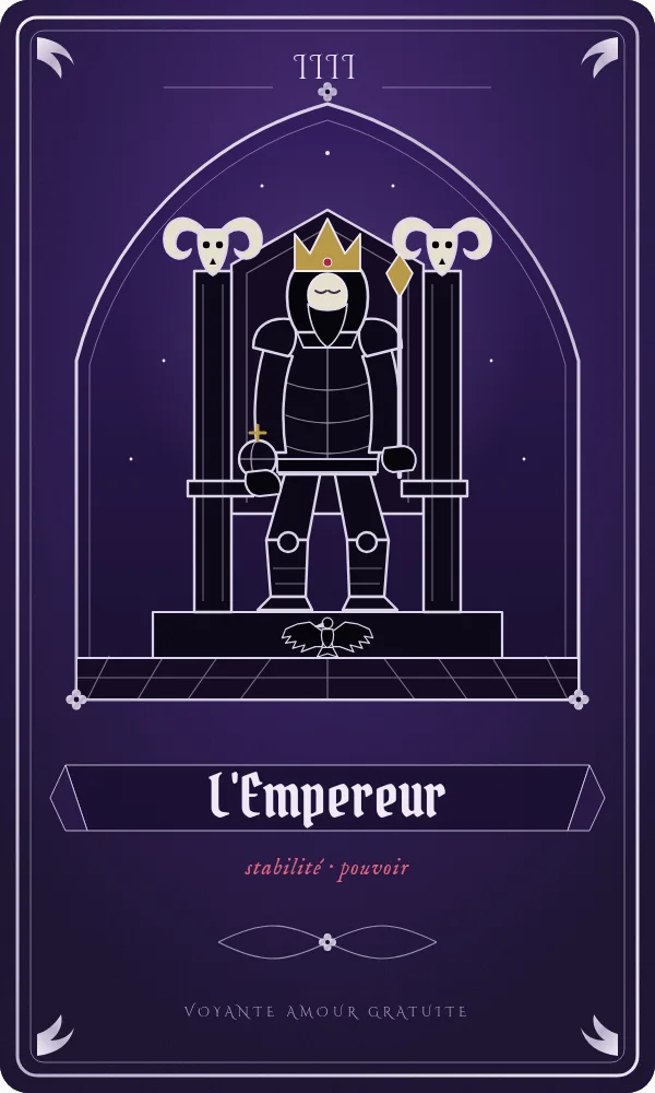 L'Empereur, carte du tarot correspondant à l'heure 02h02