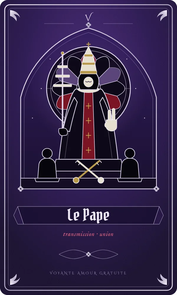 Le Pape, carte du tarot correspondant à l'heure 16h16