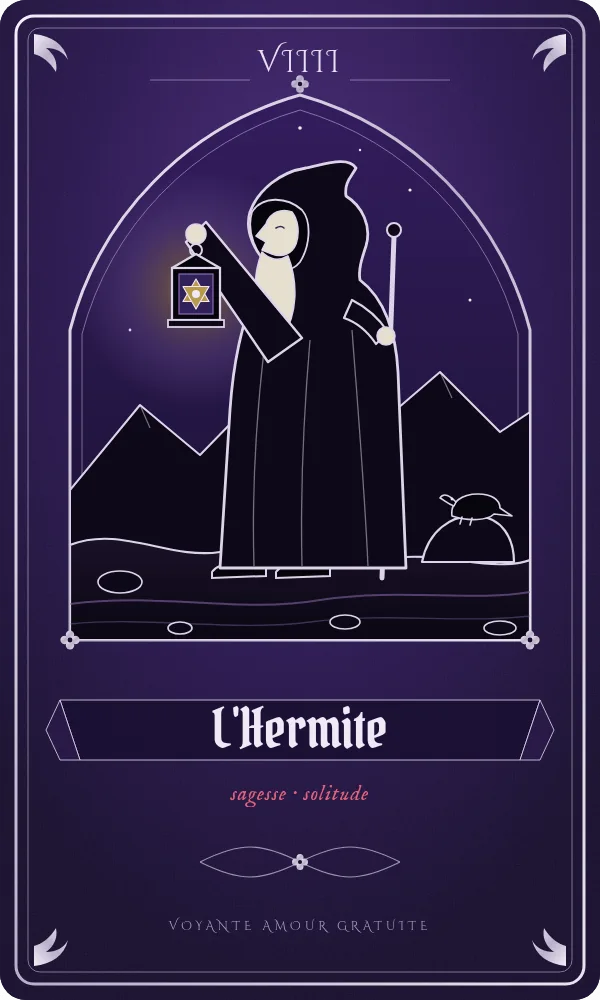 L'Hermite, carte du tarot correspondant à l'heure 03h33