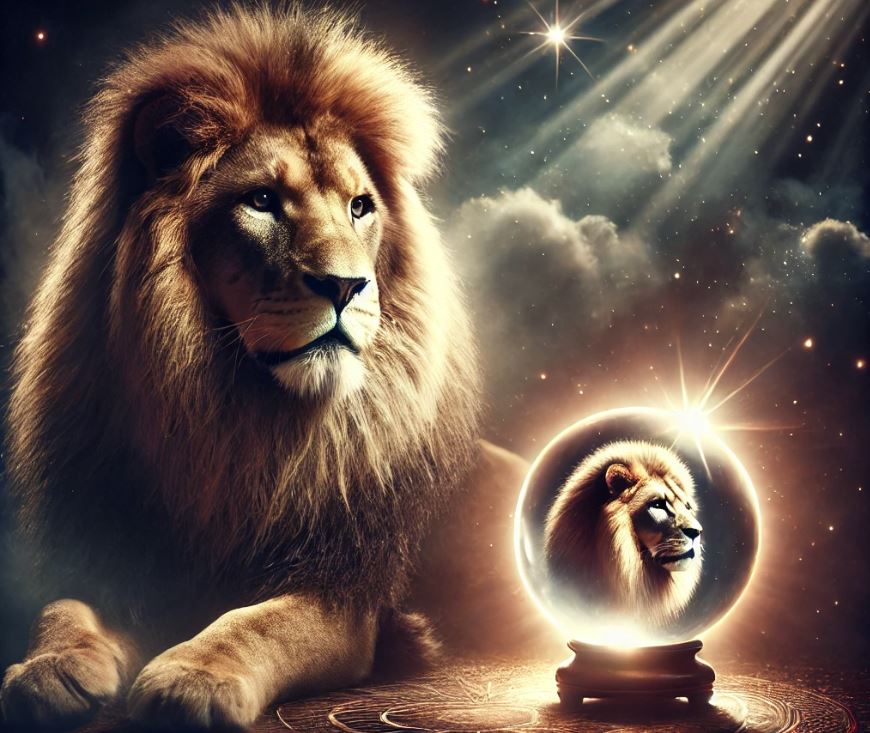 lion boule de cristal